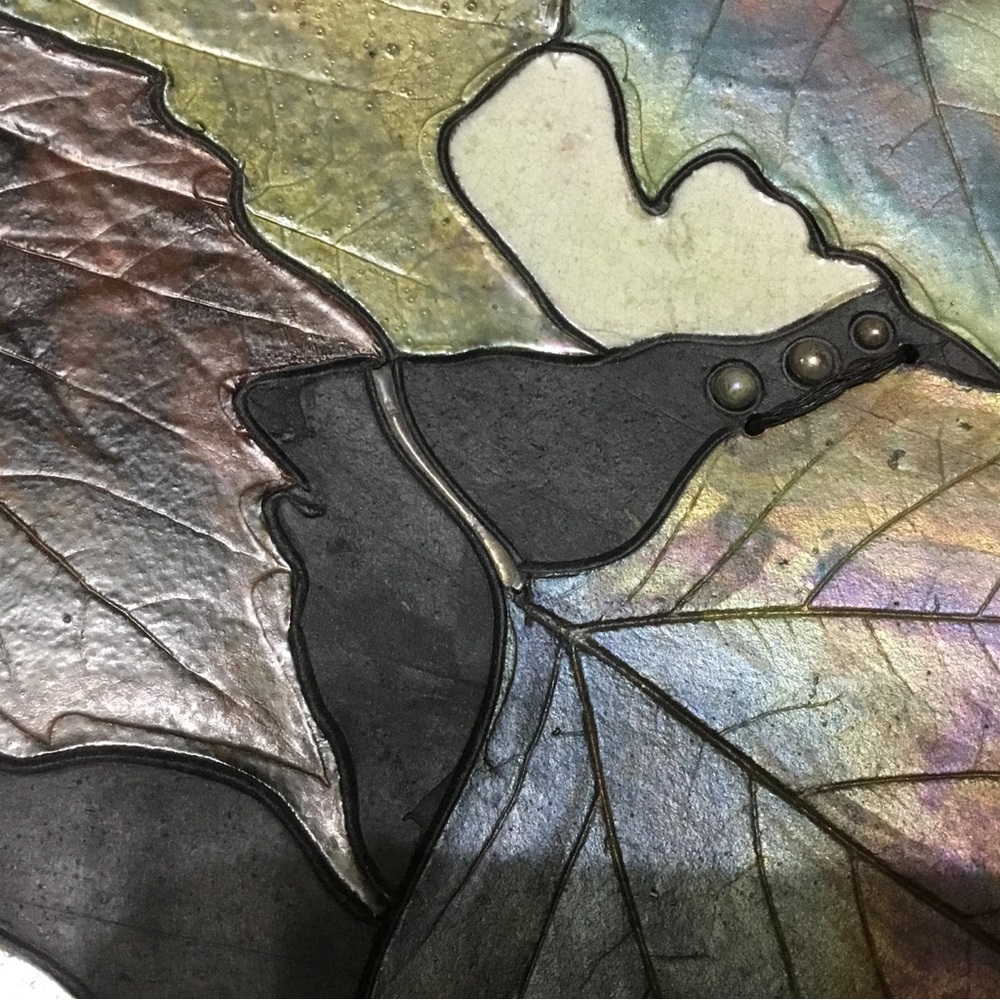 Beautiful Handmade Raku Pottery Plate - Picture 3 of 7
